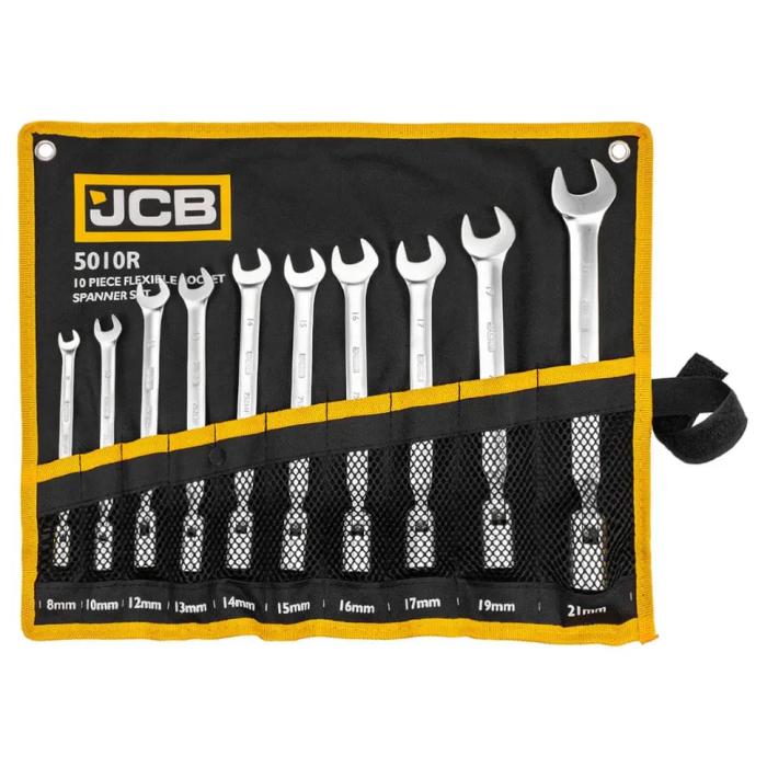 Комплект глухи звездогаечни ключове JCB 8-21мм, 10 части