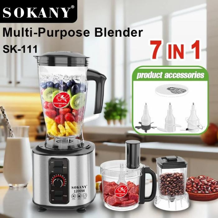 Мултифункционален кухненски робот 7-в-1 SOKANY SK-111 – 1200W Мултифункционален кухненски робот 7-в-1 SOKANY SK-111 – 1200W