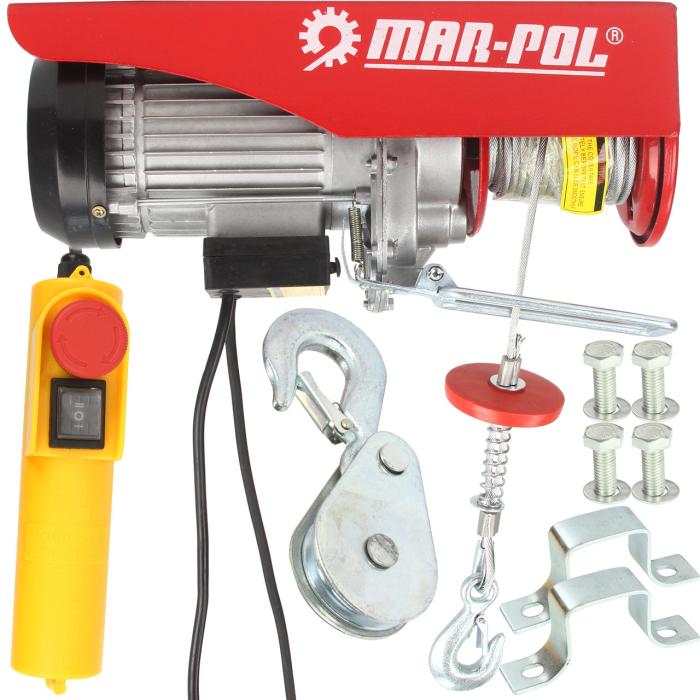 Електрическа въжена лебедка Mar-Pol 400 / 800 кг 1300W Електрическа въжена лебедка Mar-Pol 400 / 800 кг 1300W