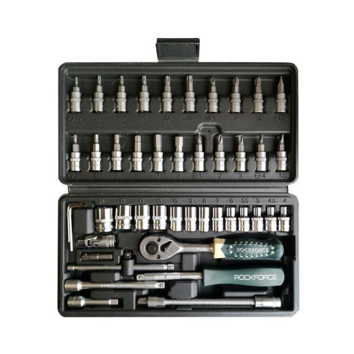 Гедоре ROCKFORCE 1/4" 4мм-14мм 46-части