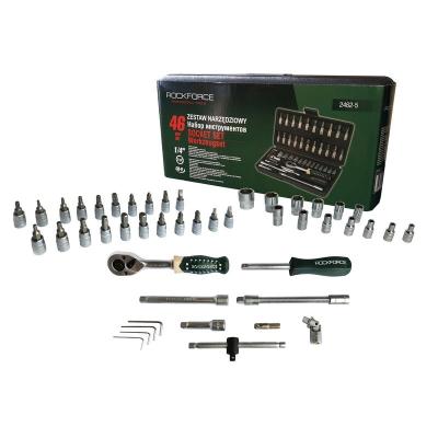 Гедоре ROCKFORCE 1/4" 4мм-14мм 46-части
