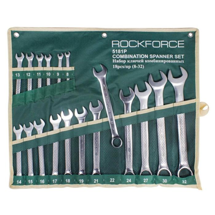 Звездогаечни ключове ROCKFORCE 8-32мм 18 бр. Звездогаечни ключове ROCKFORCE 8-32мм 18 бр.