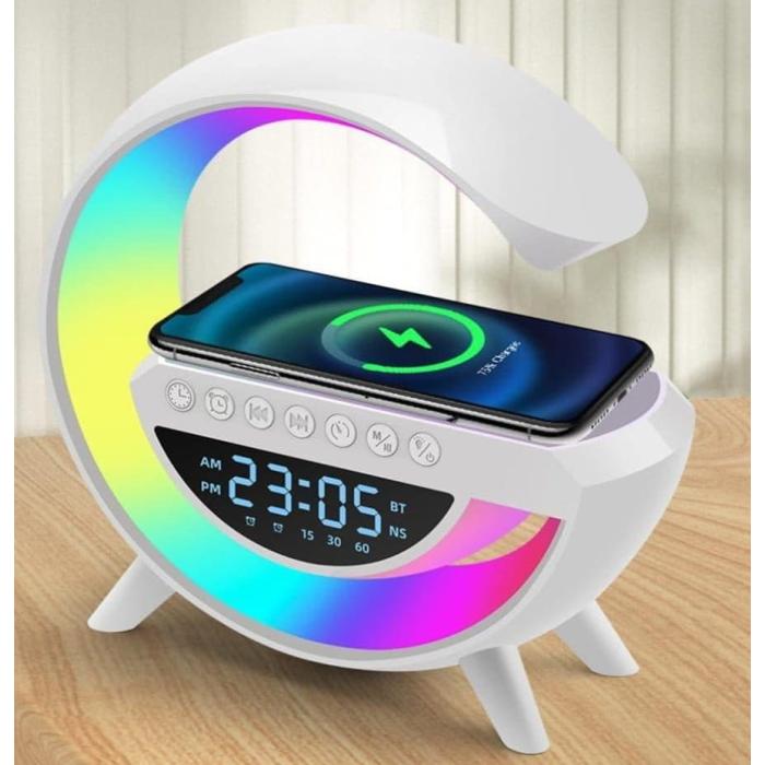 Smart LED 3в1 bluetooth тонколона, часовник и безжично зарядно