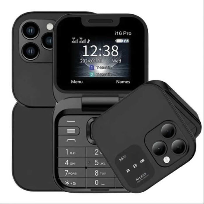 Сгъваем мобилен телефон i16 Pro – с две карти