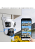 Тройна Външна WiFi Камера P15 с три ектрана 3MP+3MP+6MP, ICSee, Бяла
