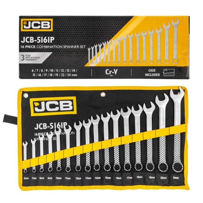 Звездогаечни ключове JCB 6-24мм 16 бр.