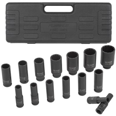 Ударни Вложки RockForce 1/2" 10-36 мм 15-части 6-стен
