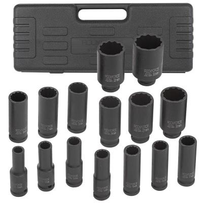 Ударни Вложки RockForce 1/2" 10-36 мм 15-части 12-стен